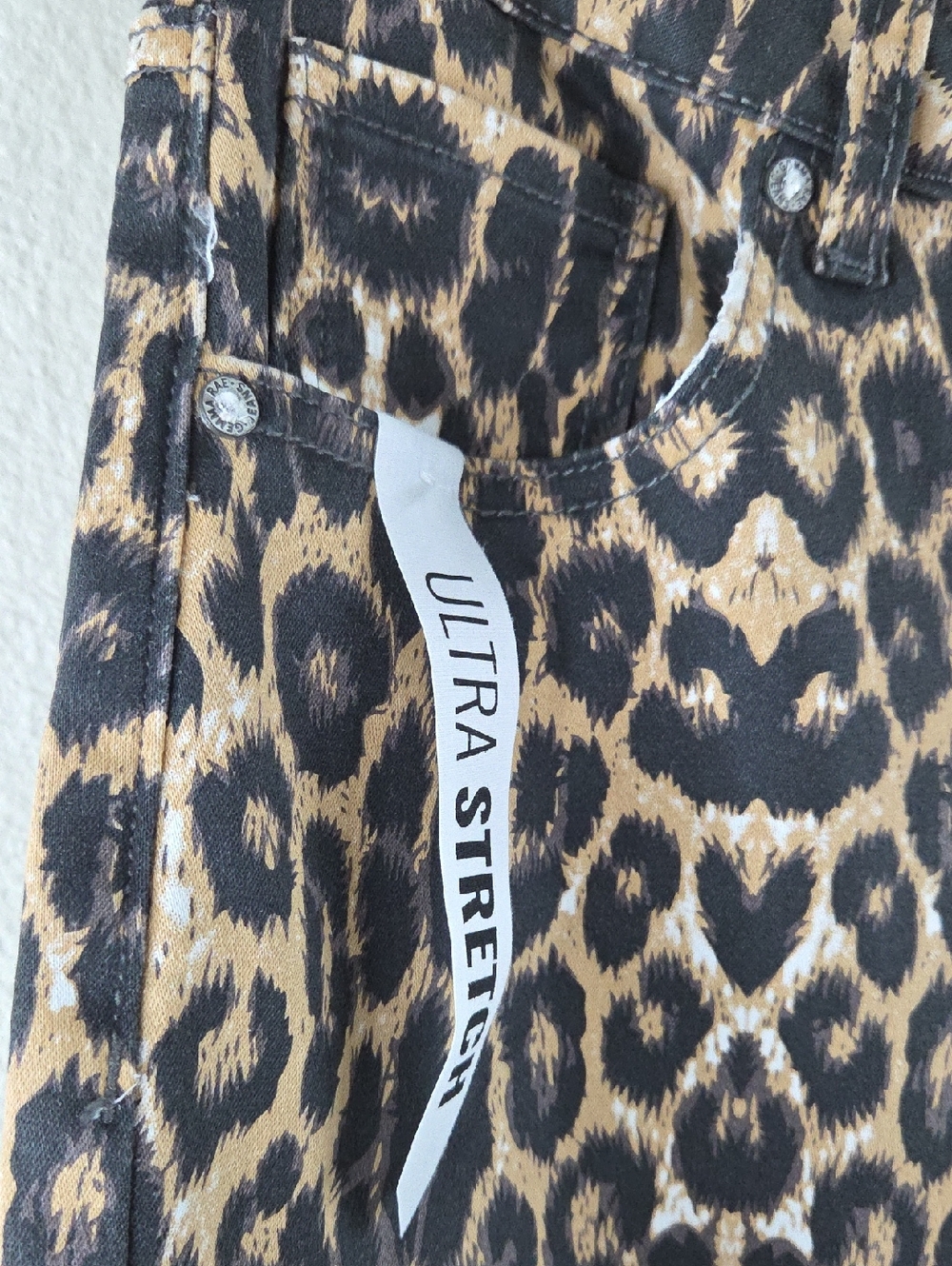 GAMMA RAY Sz 11/30 Leopard Print Wide-Leg Womens Pants Brown Black White NWT$48 - Picture 3 of 16